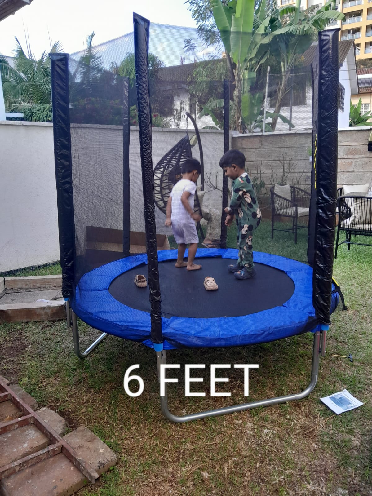 6 Feet Trampoline with Ladder | 200kg Capacity Kids Trampoline